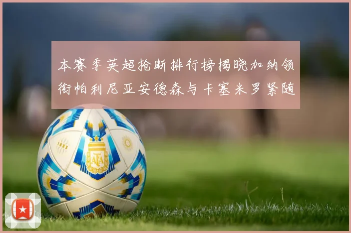 本赛季英超抢断排行榜揭晓加纳领衔帕利尼亚安德森与卡塞米罗紧随其后